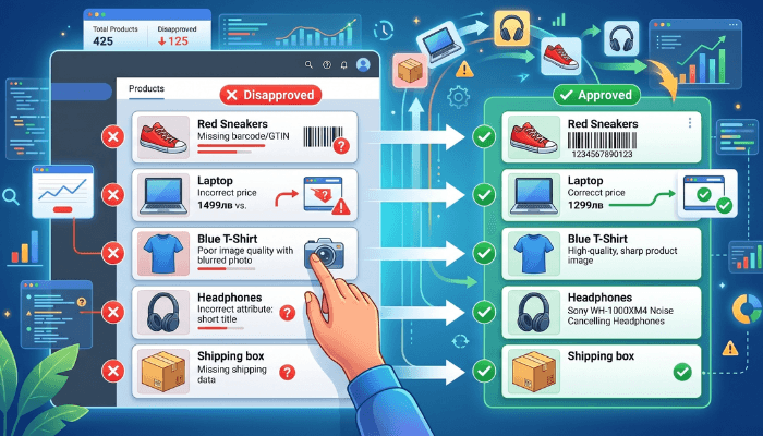 Google Merchant Center: Защо продуктите ви са отхвърлени и как да ги поправите